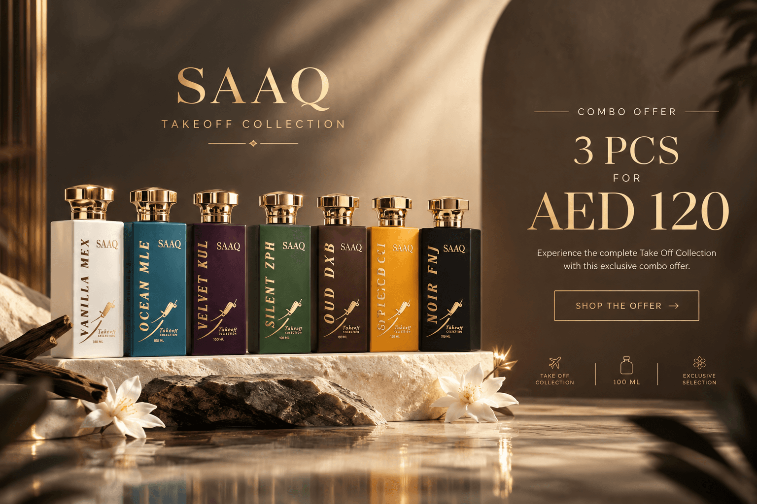 SAAQ Take Off Collection — 3 pieces for AED 120